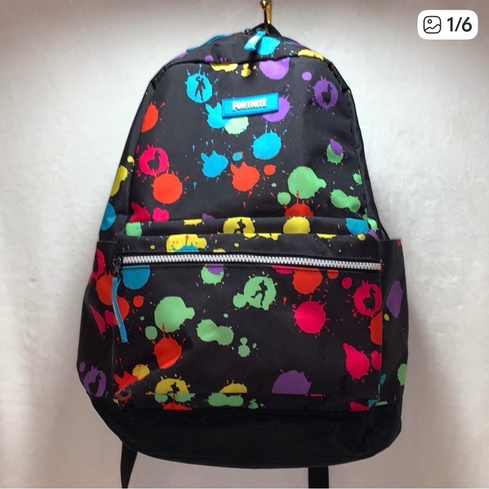 Fortnite Backpack Kids Big Book Bag One Size Multi-color New